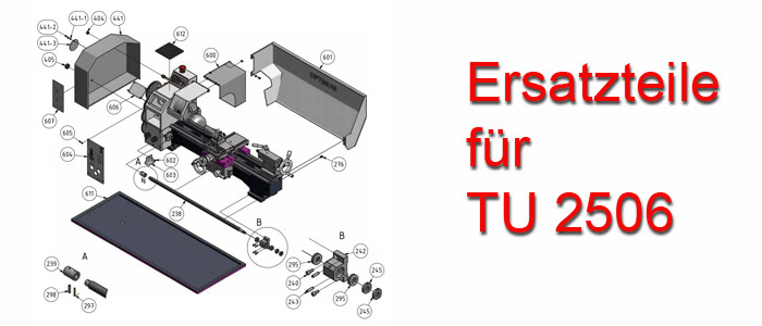 Optimum Drehmaschinen TU-2506 Ersatzteile