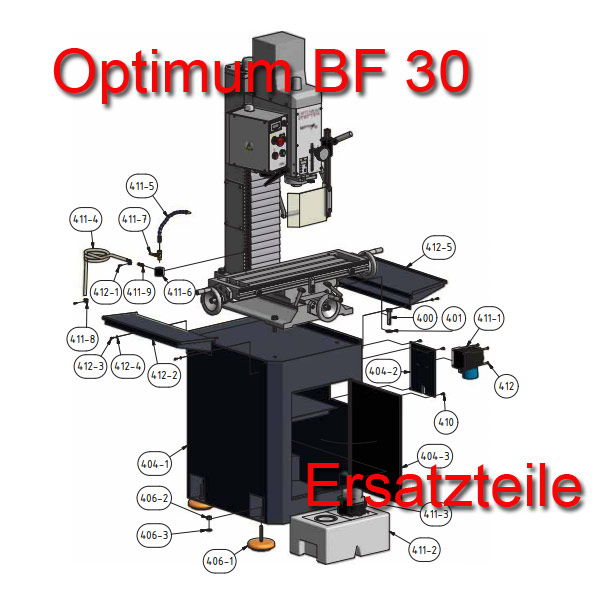 Ersatzteile für Optimum BF 30 Optimill - CNC Drehmaschinen