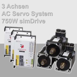 simDrive 3-Achsen AC Servo System 750W Set