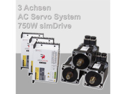 simDrive 3-Achsen AC Servo System 750W Set