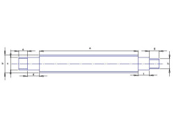 Trapezgewindespindeln 28 x 5 mit 2 Flanschmuttern