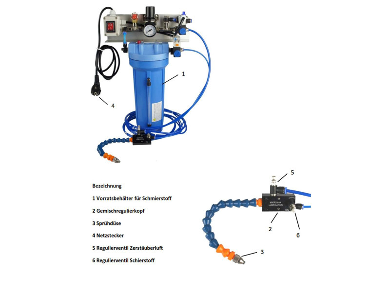 MDE Minimalmengenschmierung Tröpfchenschmierung - CNC Drehmaschinen  Fräsmaschinen und Zubehör Shop