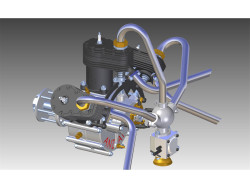 ANZANI W3 Motor 120 ccm 3-Zylinder Halbsternmotor M1:3