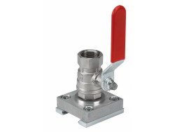 Ausgangsplatte mit Kugelhahn ½ 60 mm