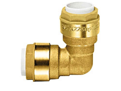 Bogen 90° Messing 18 mm