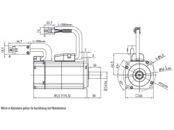 EM1-C-M-20-2-B-E-0-D mit Motorbremse-23-Bit absolut (Singleturn)-Mit Passfedernut