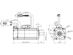 EM1-C-M-40-2-B-E-0-A mit Motorbremse-23-Bit absolut (Singleturn)-Vollwelle