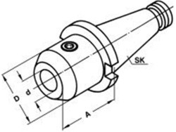 Fräseraufnahme SK30-06-40 DIN 2080