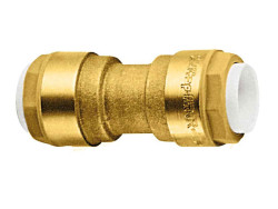 Gerader Verbinder Messing 28 mm